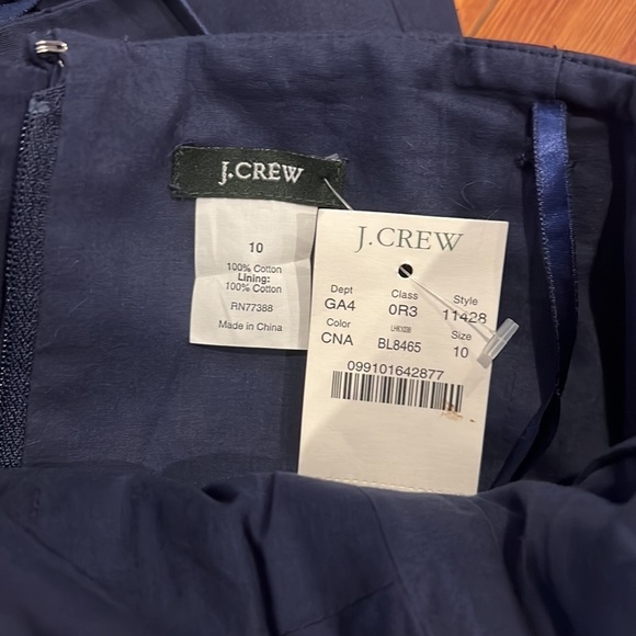 ⭐️ New J. Crew Erica Strapless Navy Blue Dress Size 10 - Picture 4 of 5